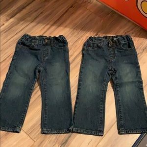 2T boys bootcut jeans (2 pair)